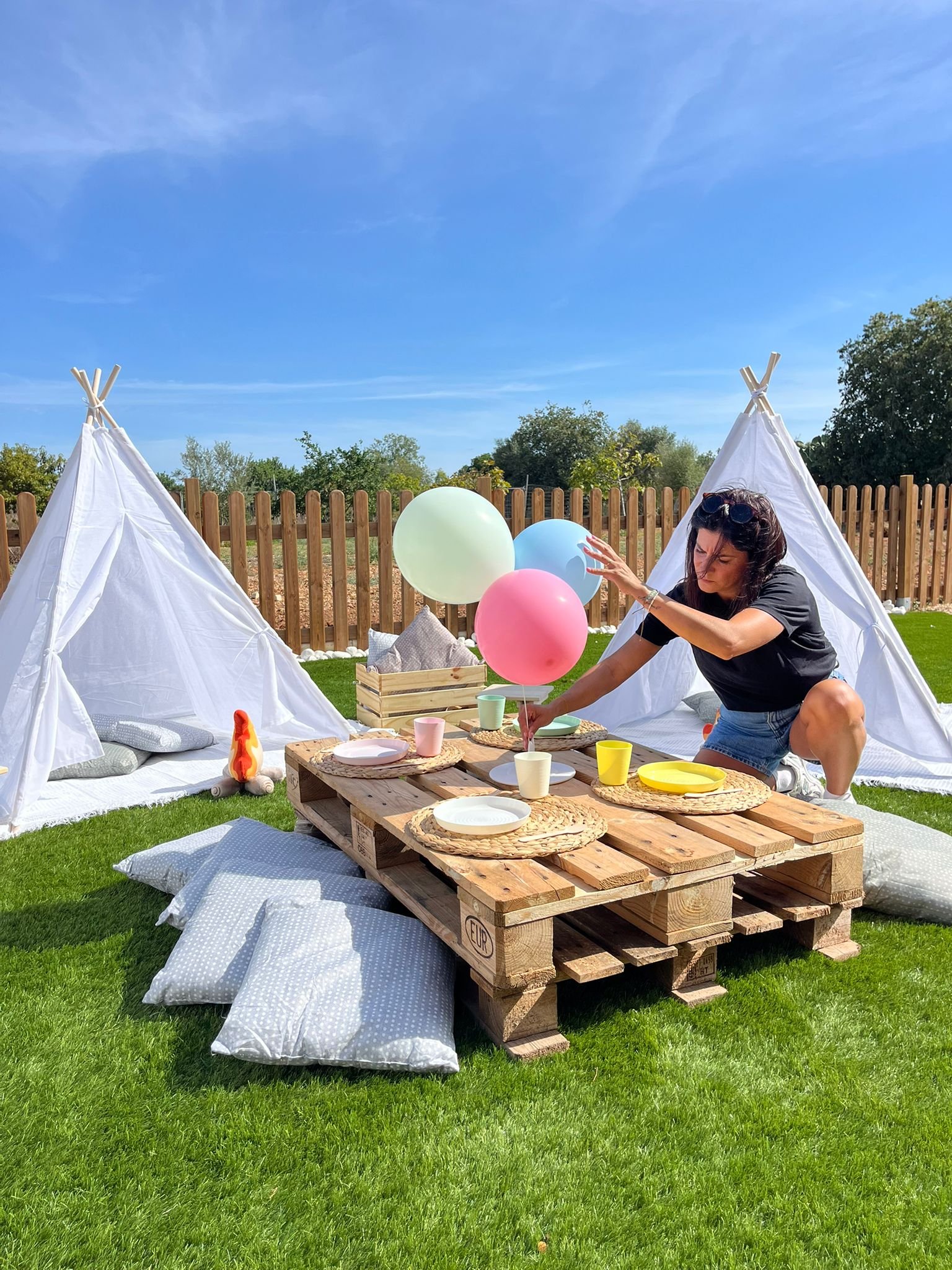 decoracion tipis y globos